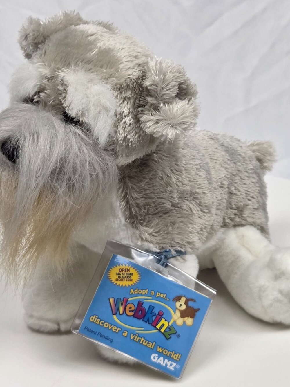Webkinz by Ganz - Grey Schnauzer - Dog - NEW with Tag and SEALED Code - HM1159
